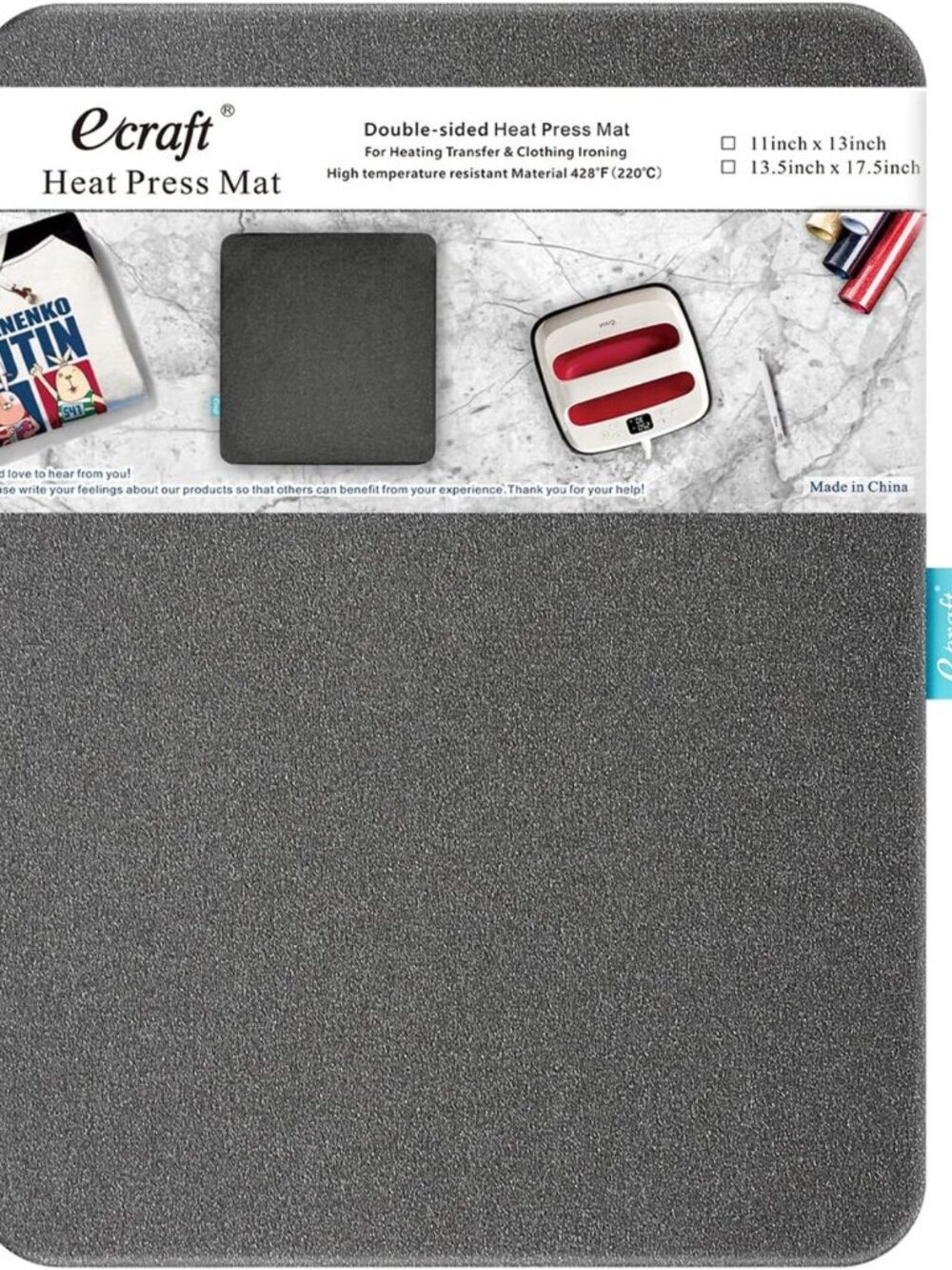 Double-Sided Heat Press Mat 13"x17" for Cricut, Insulation Ironing Mats for HTV